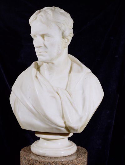 Ritratto busto di Michael Faraday (1791-1867) da Matthew Noble